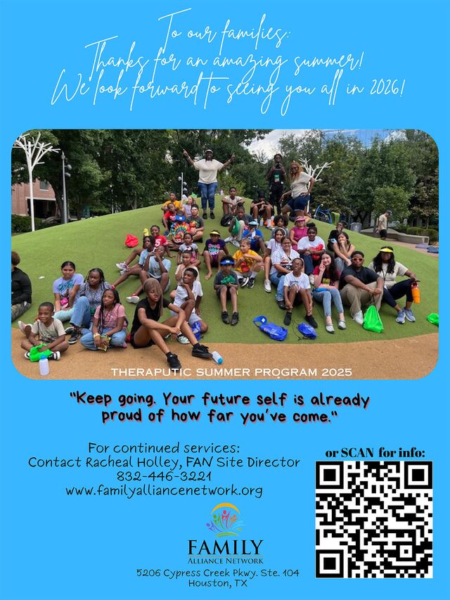 Thank you to our families